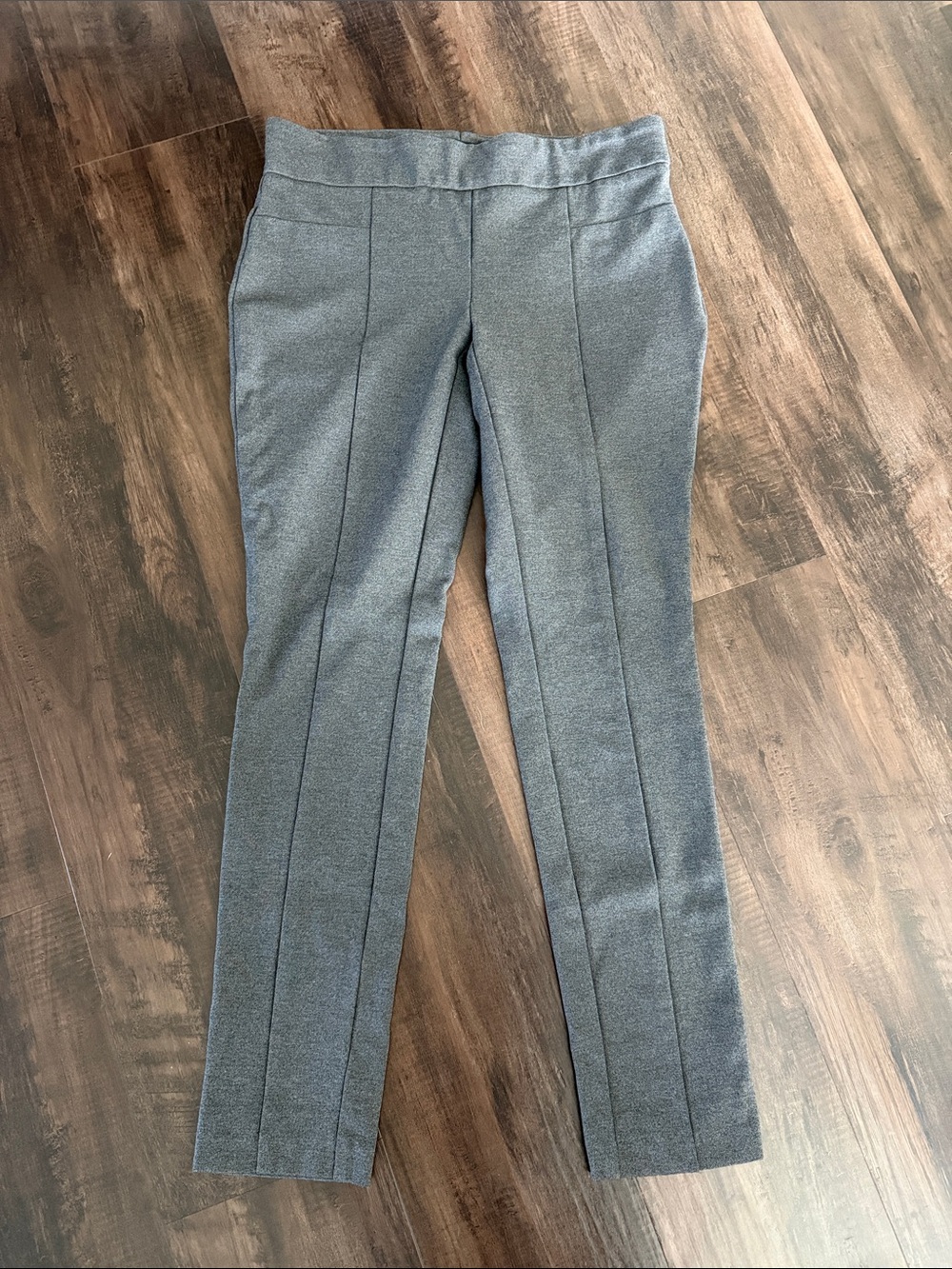 Hilary Radley Heather Gray Ponte Center-Seam Trousers